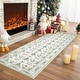 preview thumbnail 16 of 27, Christmas Area Rugs for Living Room Bedroom Xmas Tree Festival Winter Decorations Rugs Soft Foldable Accent Rug 2'x6' - Beige