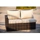 preview thumbnail 10 of 11, 8-pc. Patio L-shaped Wicker Sofa Set w/ Rectangular Firepit Dining Table