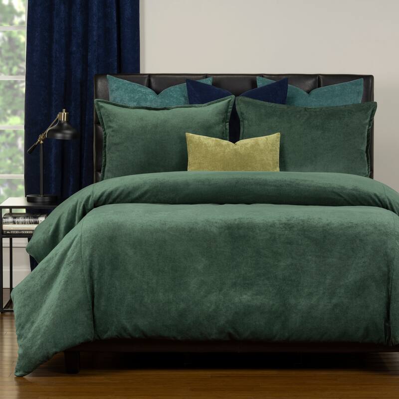 Mixology Padma 8 Piece Duvet Cover and Insert Set - Emerald - California King