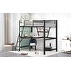 preview thumbnail 16 of 22, Modern Twin Size Metal&MDF Loft Bed Kids Bed with Built-in Desk and Shelves,Strong Metal Frame