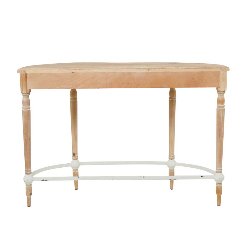 Brown Wood Modern Farmhouse Console Table - 31 x 44 x 16