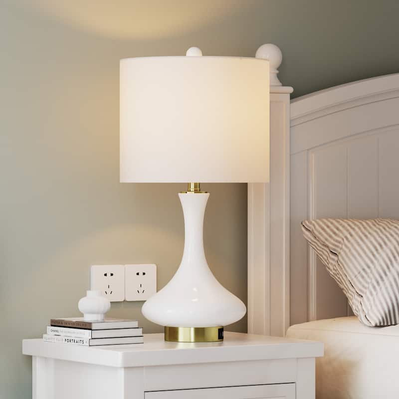 Maxax 23.5 Ceramic Bedside Elegant Table Lamp