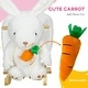 preview thumbnail 2 of 18, Rabbit Rocking Horse with Sounds, Safety Belt, and Poplar Wood Base, Ages 18-36 Months, ASTM Certified