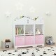 preview thumbnail 15 of 16, Kids Dollhouse Bookcase with Storage, 2-Tier Storage Display Organizer, Toddler Bookshelf with Collapsible Fabric Drawers
