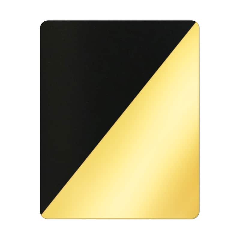 7x18x12 Bold Black with True Gold Lining Hard Back Empire Lampshade