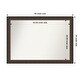 preview thumbnail 138 of 183, Wall Mirror Choose Your Custom Size - Extra Large, Cyprus Walnut Wood Outer Size: 48 x 34 in