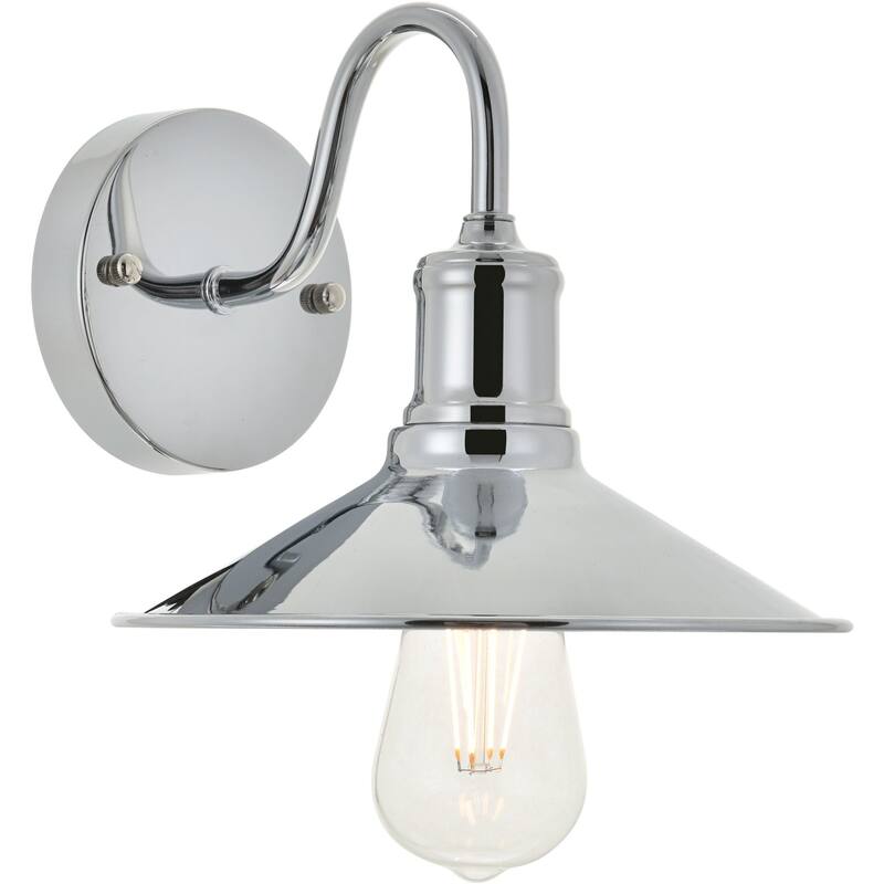 Elegant Lighting Etude Single Light 8" Tall Bathroom Sconce - Chrome