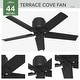 preview thumbnail 7 of 11, Hunter 44" Terrace Cove Outdoor Low Profile Ceiling Fan and Pull Chain, Damp-Rated