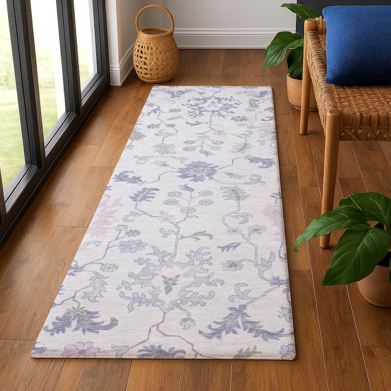 Premium Washable Super Soft Traditional Avanti Mayfield Rug - Lavender - 2'3" x 7'6"