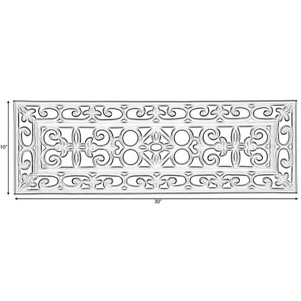 Decorative Scrollwork Design Rubber Stairs Anti Slip Tread Mat Carpet Set Of 4 10 X 30 Overstock 31435562