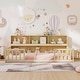preview thumbnail 5 of 20, Costway Twin Size Montessori Floor Bed with Bookcase Storage Shelves &