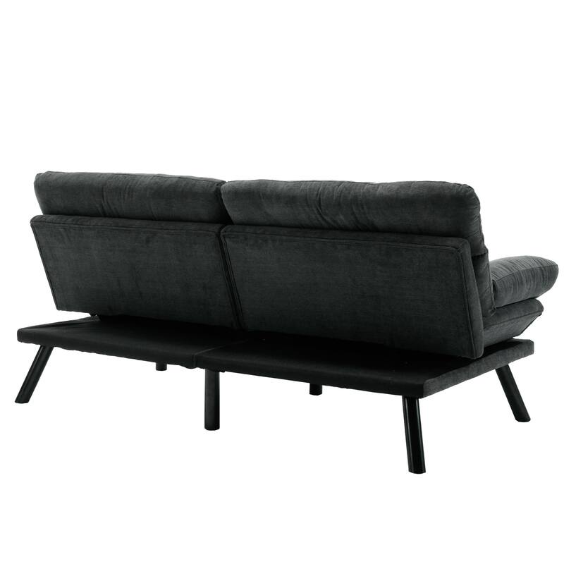 70.08" Teddy Fabric 2-Seater Loveseat Sofa with Thick Cushions, Metal Legs, and 600LB Weight Capacity