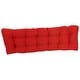preview thumbnail 62 of 94, Solid Twill Tufted Indoor Bench Cushion (Multiple widths from 42 to 60 inch)