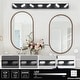 preview thumbnail 5 of 7, Modern 7-Light LED Vanity Fixture - Black Iron Finish with Acrylic Shades, Dimmable & Energy-Efficient