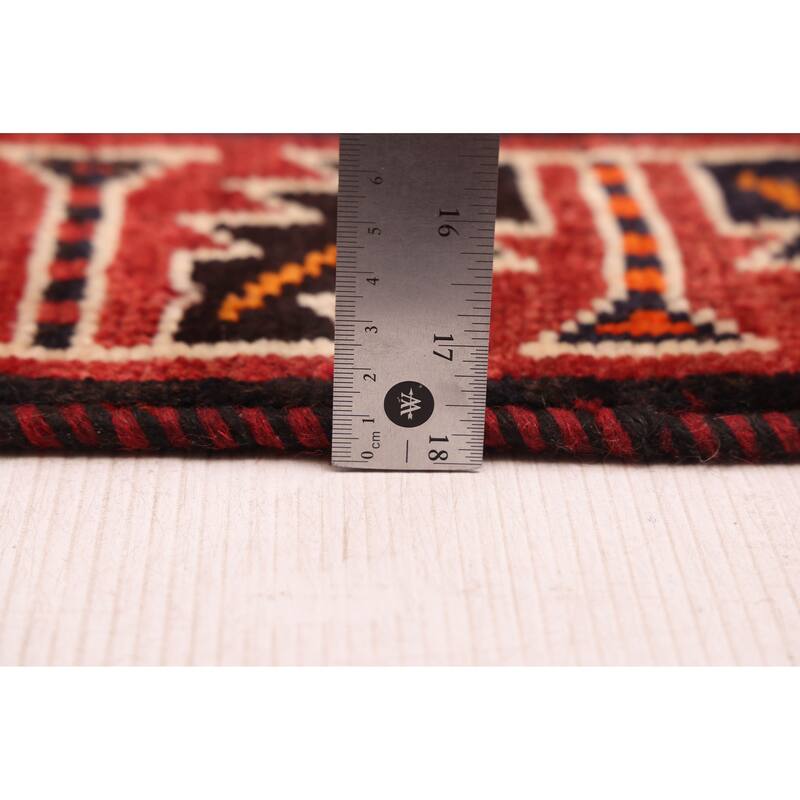 ECARPETGALLERY Hand-knotted Melis Vintage Red Wool Rug - 5'0 x 6'11