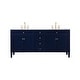 preview thumbnail 1 of 8, Elegant Lighting VF12572D Park Avenue 72" Free Standing Double Basin Blue - Painted