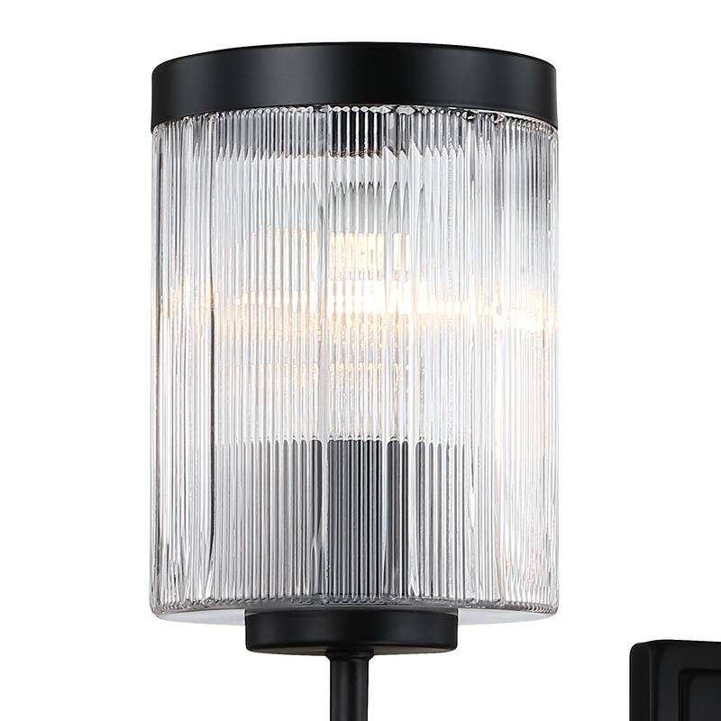 Aspen 24 in. 3-Light Matte Black Vanity Wall Light for Bathrooms - 4.75