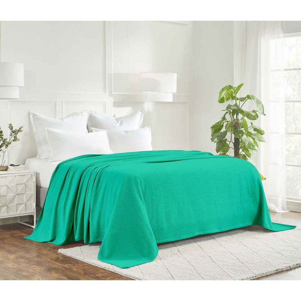 Superior Waffle Weave Honeycomb Knit Soft Cotton Blanket