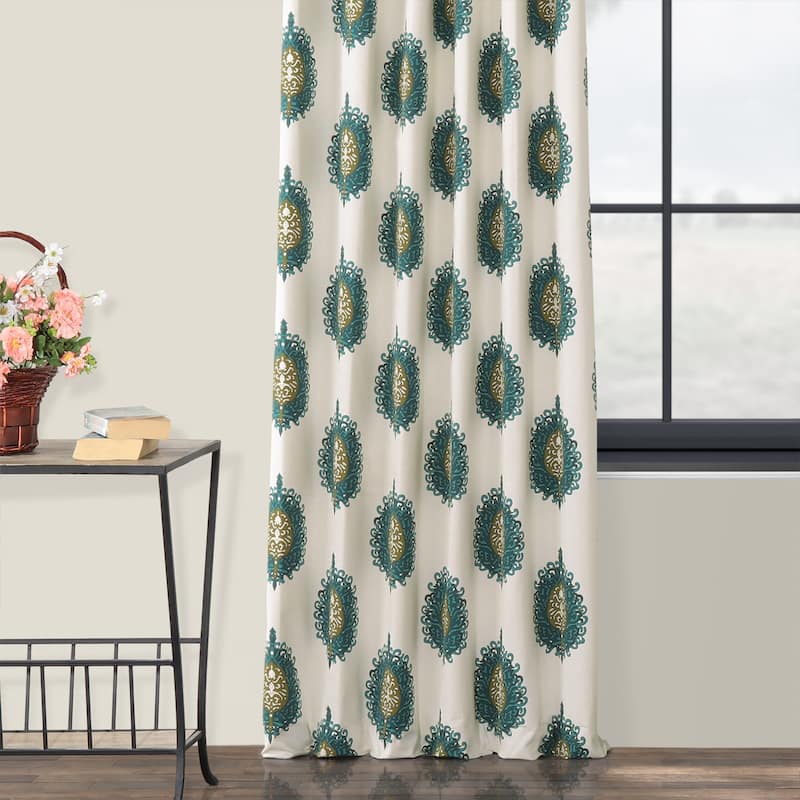 Exclusive Fabrics Mayan Printed Cotton Curtain (1 Panel)