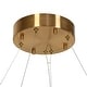 preview thumbnail 8 of 14, Modern LED 8-Light Wheel Black Gold Chandelier with Clear Acrylic Shades - Dia. 32.7" x H 13.3"