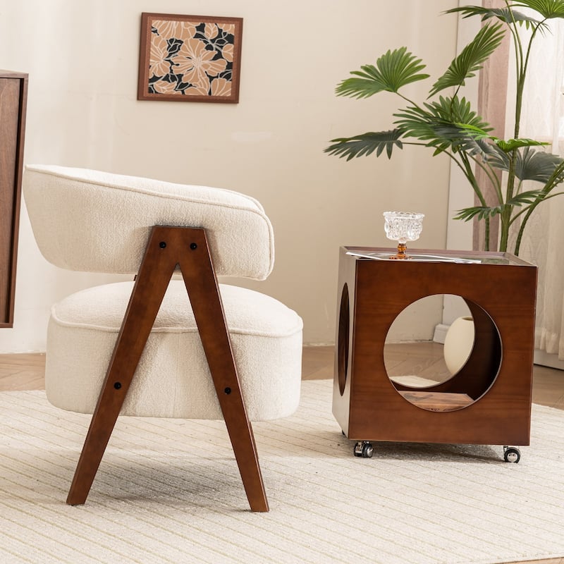 Modern Accent Chair, Armchair with 8.7" Thick Seat Cushion for Living Room