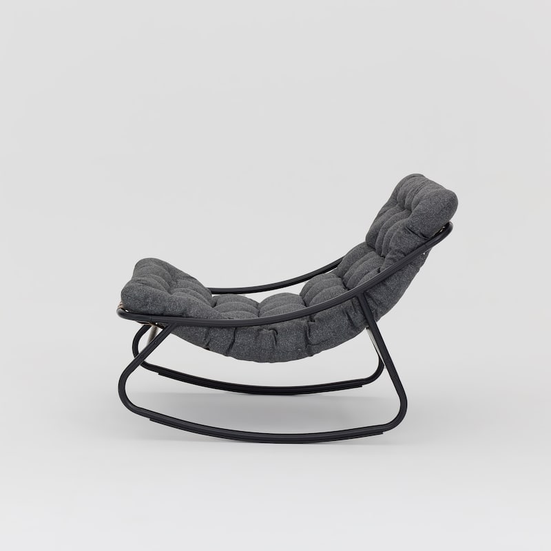 Modern Indoor Outdoor Rocking Chair with Cushion