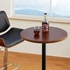 preview thumbnail 22 of 31, Glitzhome 39.5"H Modern Bistro Walnut Top Round Pub Bar Table