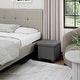 preview thumbnail 111 of 192, Empyrean Tuffted Folding Foot Rest Storage Ottoman Bench with Storage Bins