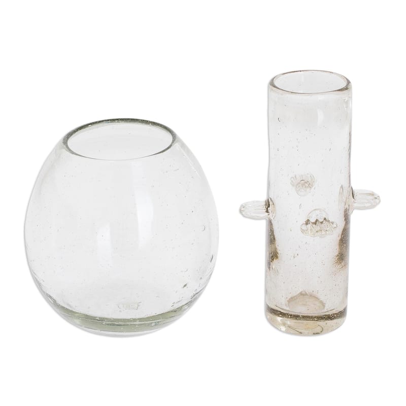 Novica Handmade Perfect Sip Blown Glass Tequila Glass
