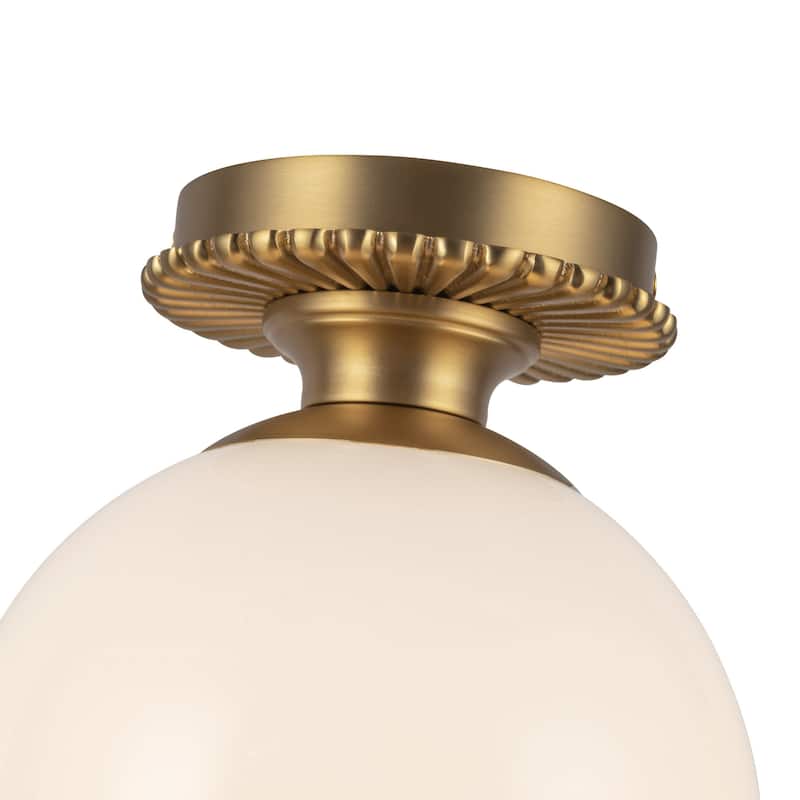 Alora Lighting SF430108 Otis 8" Wide Semi-Flush Globe Ceiling Fixture