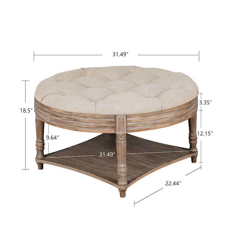 Large Round Ottoman Coffee Table