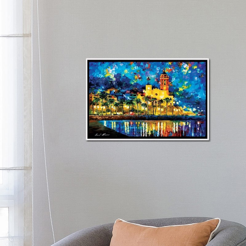 iCanvas "Spain, Sitges" by Leonid Afremov Framed Canvas Print