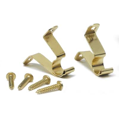 ACHIM Fantasia 7/16" Cafe Rod Bracket 3/4" Projection - 1 Pair