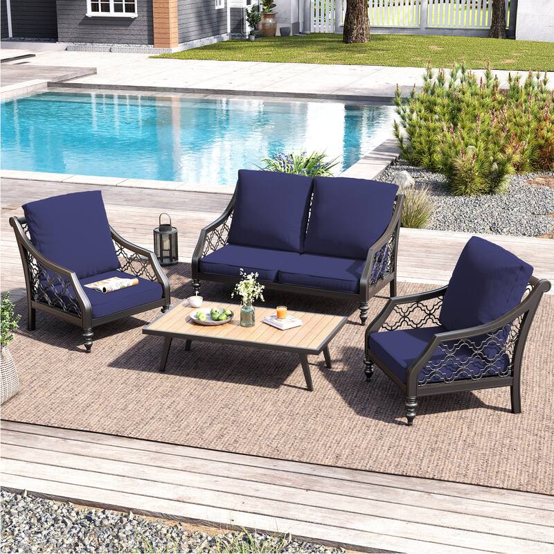 21" W x 22" D Outdoor Deep Seat Cushion Set by Crestlive Products