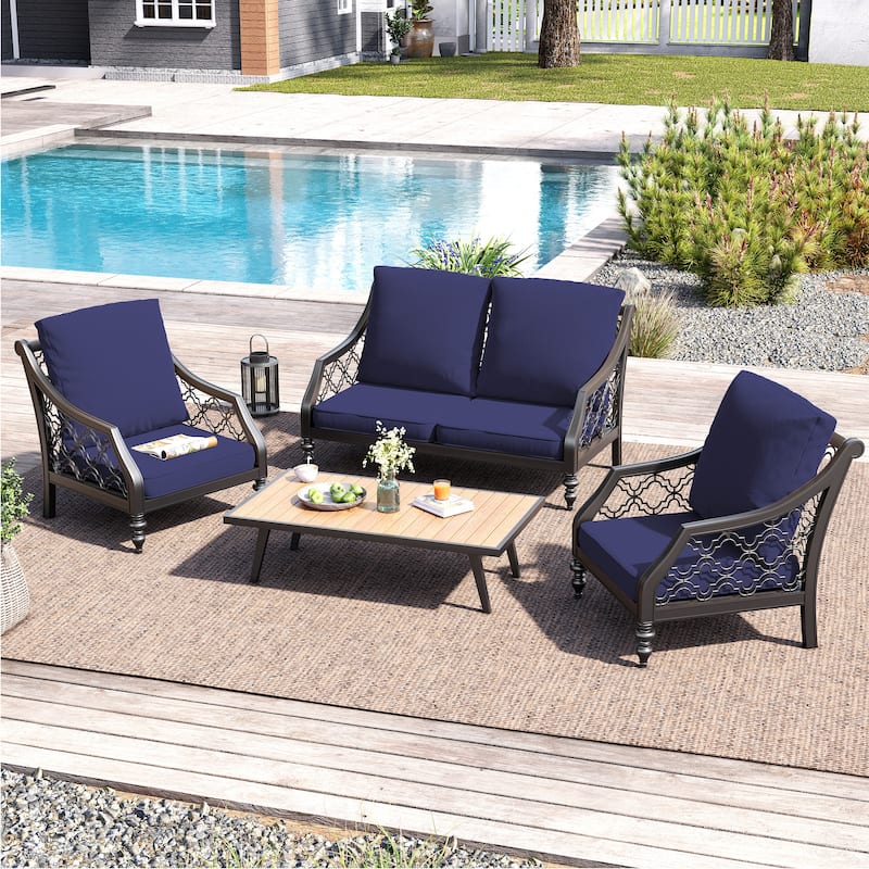 21 W x 22 D in. Deep Seat Outdoor Cushion Set by Crestlive Products