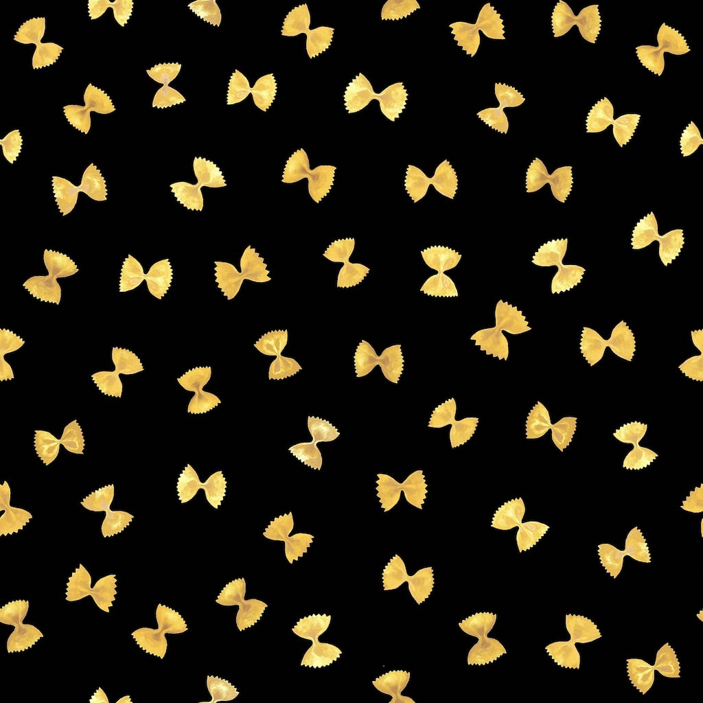 Rachel Antonoff Black Pasta Peel Stick Wallpaper