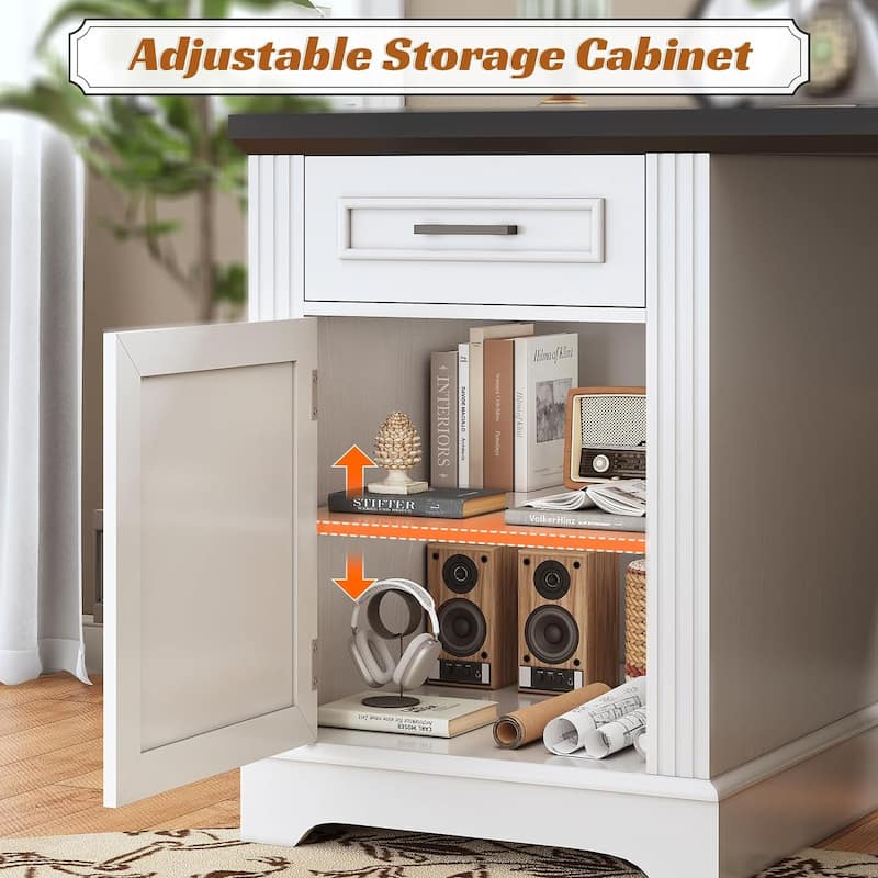 Executive L Shaped Desk Office Desk Drawers Storage Drawers Cabinet