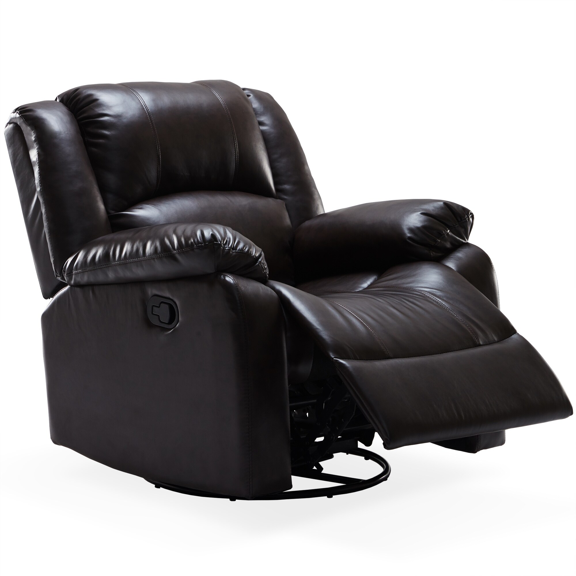 Shop Belleze Brown Rocker Swivel Recliner Armrest Backrest Chair