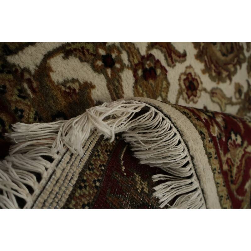 Hand Knotted Oriental 100% Wool Carpet Traditional Floral Beige & Ivories Agra Area Rug - 5' 0'' X 3' 1''