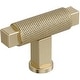 preview thumbnail 16 of 15, Amerock BP37621 Balata 9/16" Knurled Bar Cabinet Knob Golden Champagne