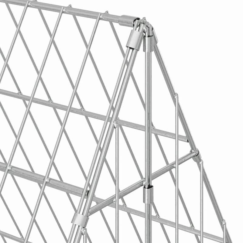 vidaXL Chicken Cage Silver in Galvanised Steel