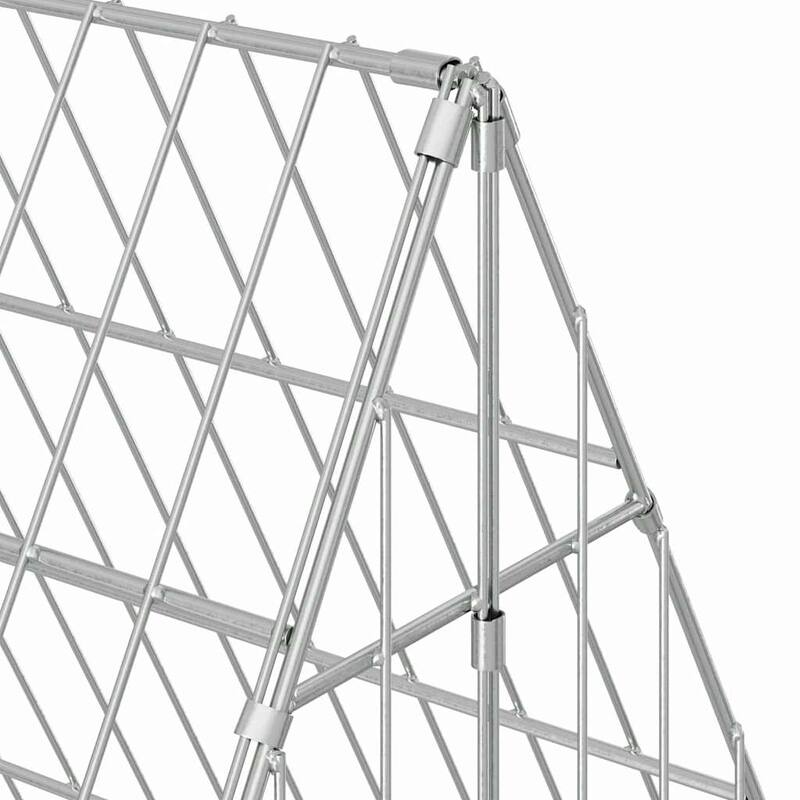 vidaXL Rabbit Cage Silver 215 x 100 x 85 cm Galvanised Steel