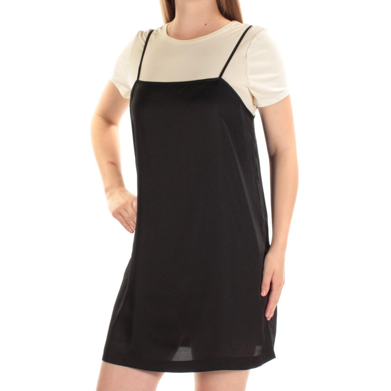 spaghetti dress with undershirt