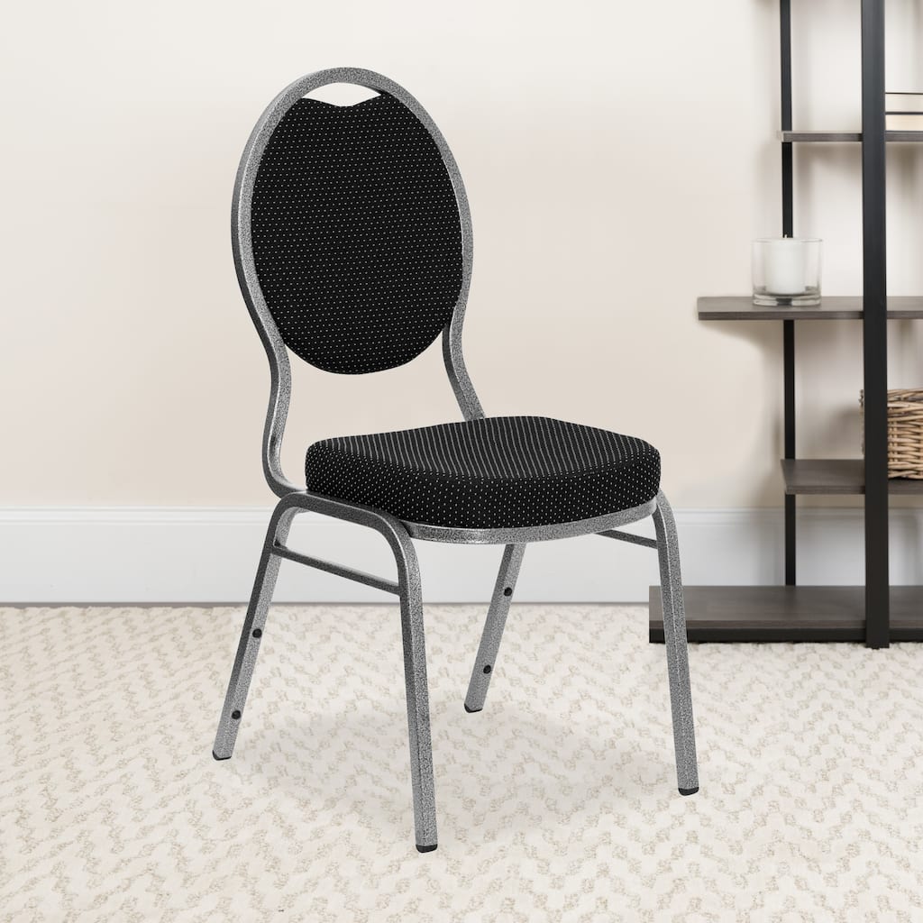 4 Pack Teardrop Back Stacking Banquet Chair