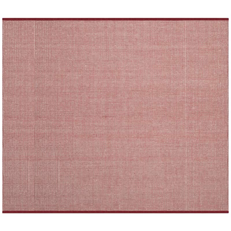 SAFAVIEH Handmade Flatweave Montauk Mariko Casual Cotton Rug - 6' x 6' Square - Ivory/Red