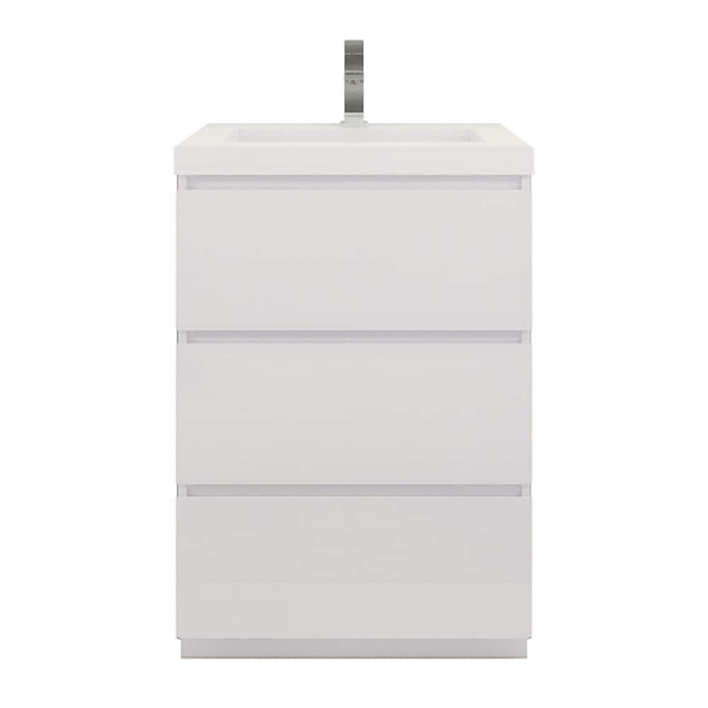 Aron 24'' Freestanding Vanity with Reinforced Acrylic Sink