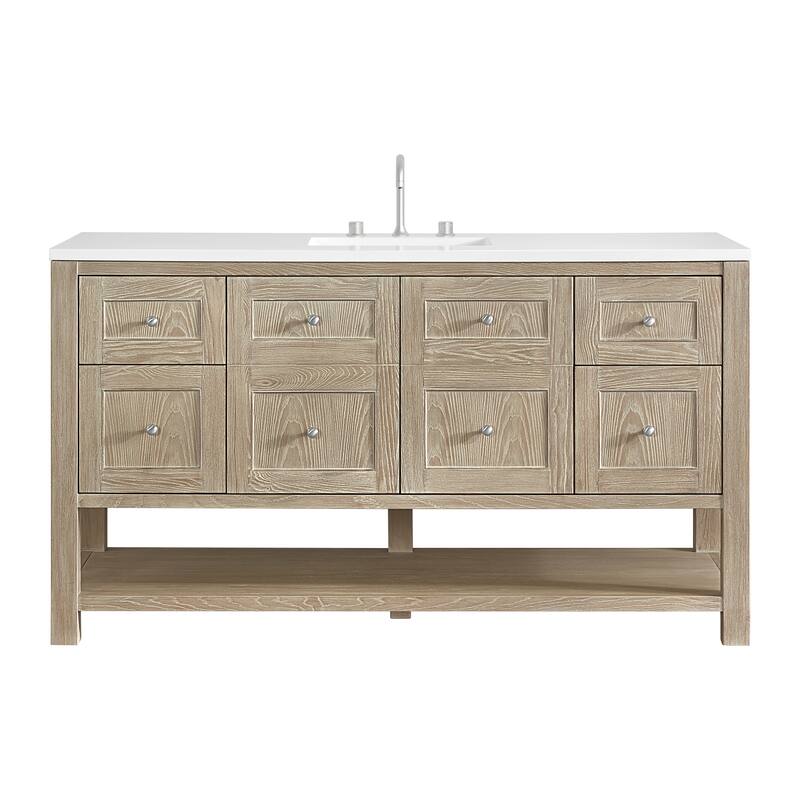 Breckenridge 60" Single Vanity, Whitewashed Oak - 60S