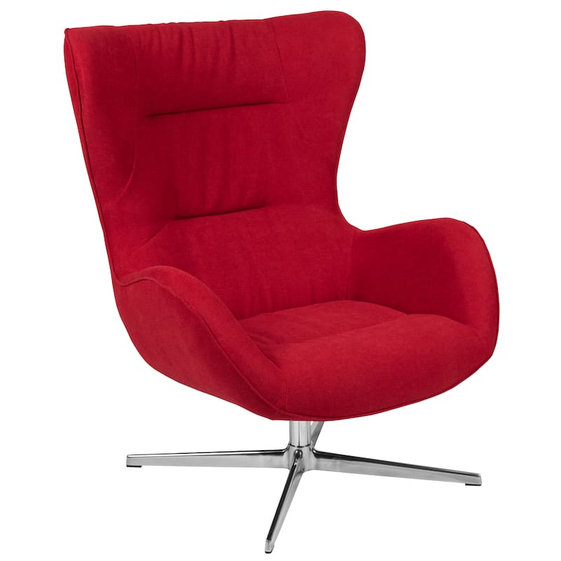 Home and Office Retro Swivel Wing Accent Chair - 35"D x 32.5"W x 40.5"H