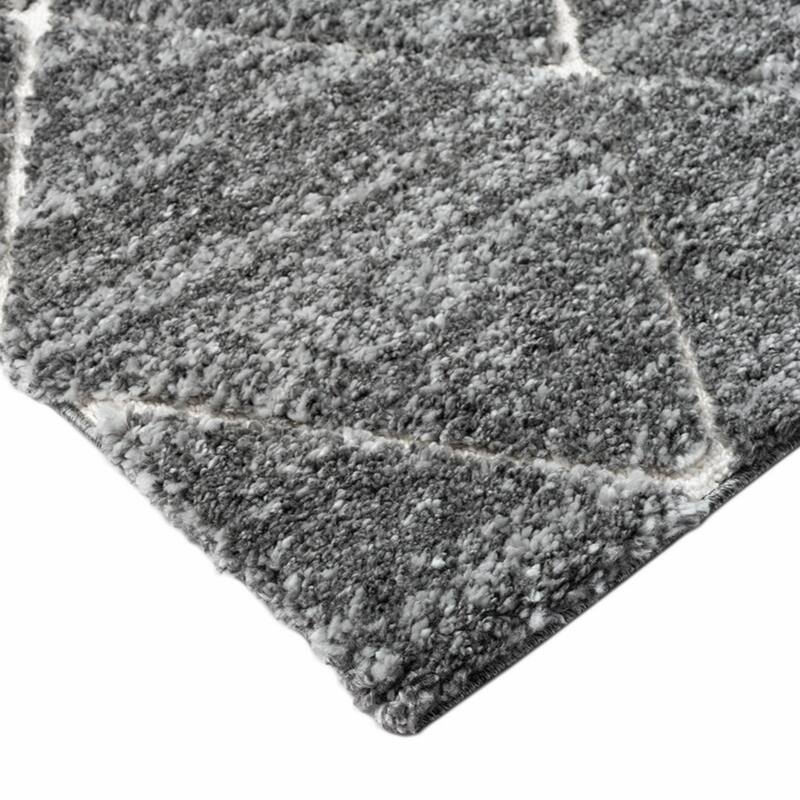 Trellis Area Rug in Grey and Cream,8' x 10' - 8' x 10'