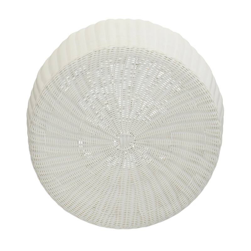 Household Essentials Handwoven Resin Barrel Side Table Storage Container